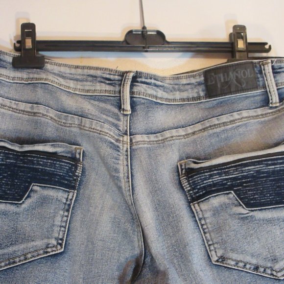 ETHANOL Mens Slim Hyper Stretch Motion Denim Jean Pants Size: 34x32 - Picture 6 of 7